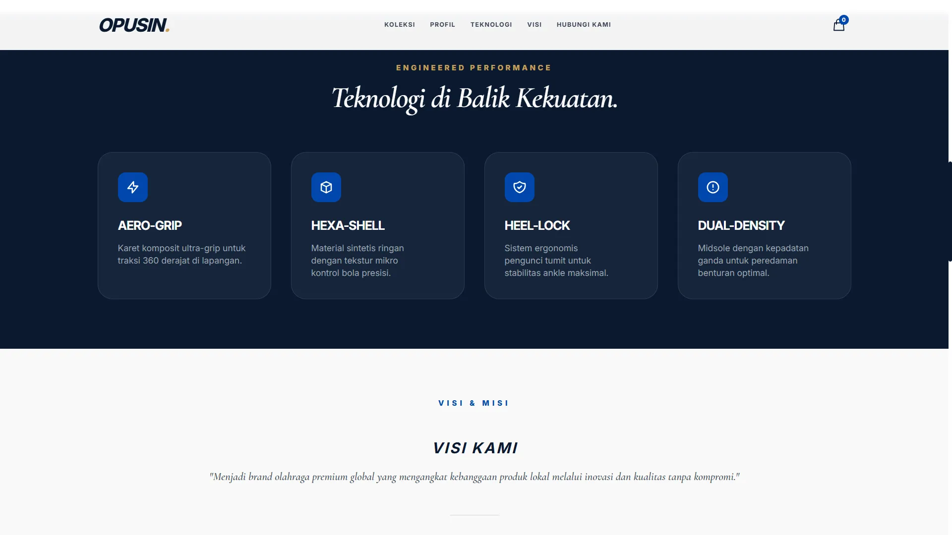 Website E-Commerce Opusin